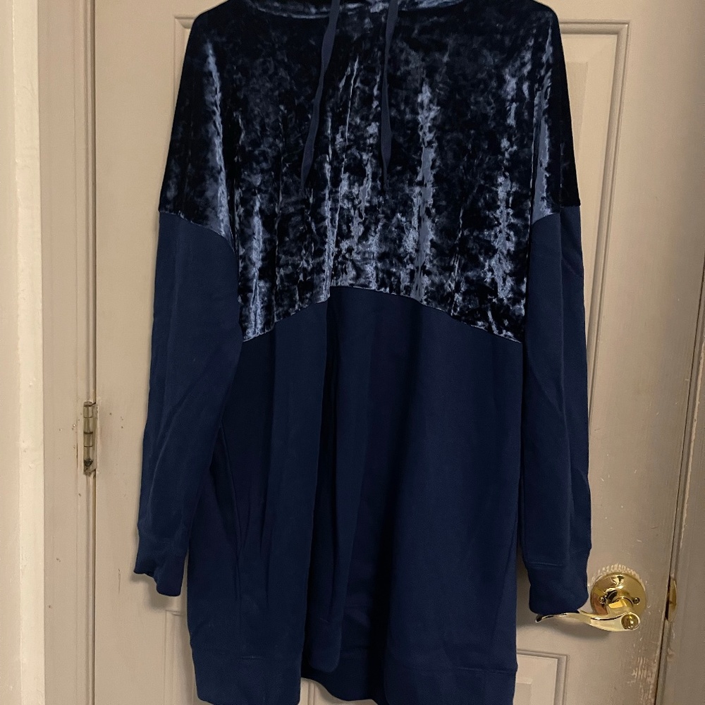 Dark Blue hoodie Dress